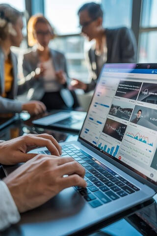 Специалисты по бухгалтерскому учету анализируют финансовые данные компании, бухгалтерское сопровождение бизнеса в Латвии от SIA AILENS.